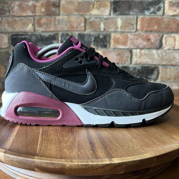 Nike Air Max Women's 8 Purple Black Lace Up Shoes Sneakers Bubble - Picture 3 of 16